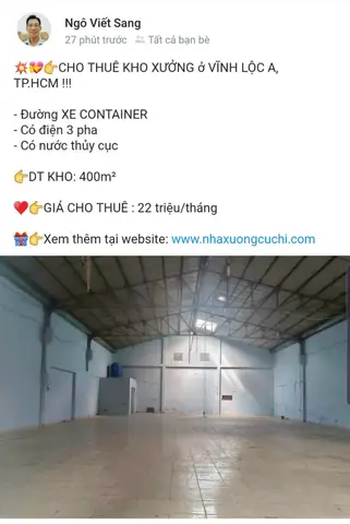 Cho Thuê Kho, Nhà Xưởng Bình Chánh: Danh Sách Cập Nhật Mới Nhất Cho Thuê Kho, Nhà Xưởng Bình Chánh: Danh Sách Cập Nhật Mới Nhất