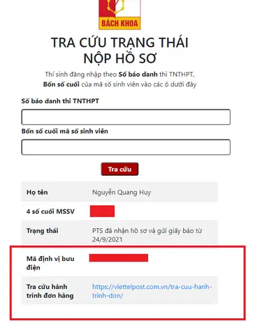 Hướng Dẫn Tra Cứu Kết Quả Xét Tuyển Và Văn Bằng Tại Đại Học Bách Khoa