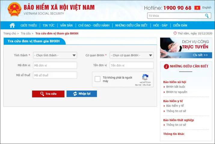 Hướng Dẫn Tra Cứu Mã Đơn Vị Bhxh Trực Tuyến Chi Tiết Và Chính Xác Nhất Hướng Dẫn Tra Cứu Mã Đơn Vị Bhxh Trực Tuyến Chi Tiết Và Chính Xác Nhất