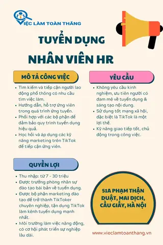 Tuyển Dụng Nhân Viên Hr: Tổng Hợp Việc Làm Mới Nhất & Cơ Hội Việc Làm Hấp Dẫn Tuyển Dụng Nhân Viên Hr: Tổng Hợp Việc Làm Mới Nhất & Cơ Hội Việc Làm Hấp Dẫn