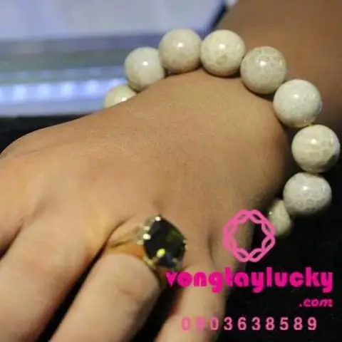 Vòng Tay Đá San Hô Trắng