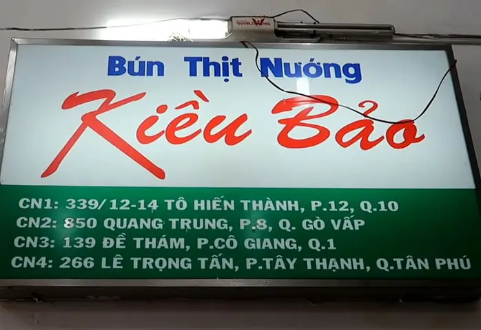 Review Bún Thịt Nướng Kiều Bảo 139 Đề Thám: Menu, Giá, Không Gian & Đánh Giá Thực Tế