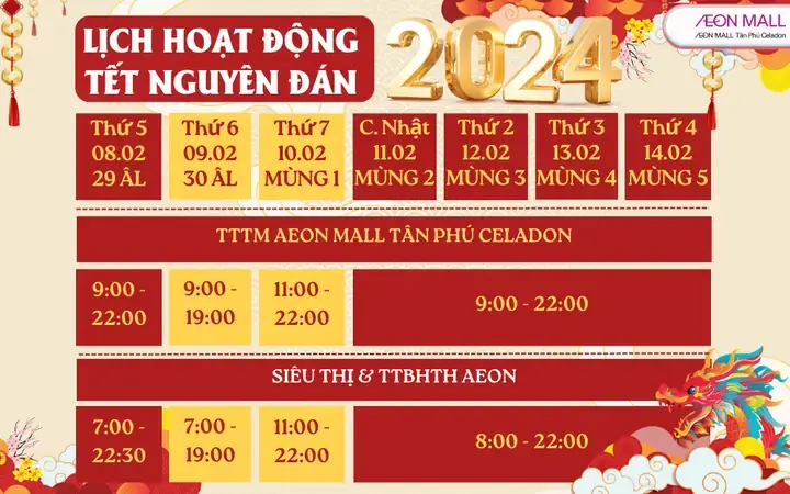 Cập Nhật Giờ Mở Cửa Aeon Mall Tân Phú Chi Tiết Theo Ngày Thường Và Cuối Tuần