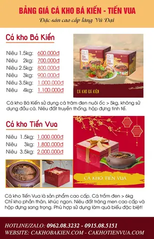 Cập Nhật Bảng Giá Cá Kho Làng Vũ Đại Bao Nhiêu Tiền Theo Từng Niêu Cá Cập Nhật Bảng Giá Cá Kho Làng Vũ Đại Bao Nhiêu Tiền Theo Từng Niêu Cá