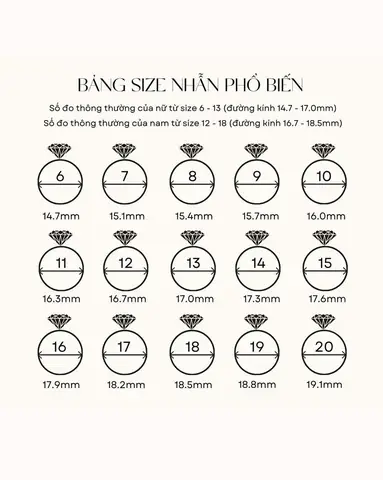 Hướng Dẫn Cách Đo Size Nhẫn Chính Xác Nhất Tại Nhà Cho Người Mua Trang Sức Hướng Dẫn Cách Đo Size Nhẫn Chính Xác Nhất Tại Nhà Cho Người Mua Trang Sức