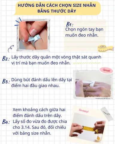 Cách Đo Size Nhẫn Chuẩn Xác Tại Nhà – Hướng Dẫn Chi Tiết Từng Bước Cách Đo Size Nhẫn Chuẩn Xác Tại Nhà – Hướng Dẫn Chi Tiết Từng Bước
