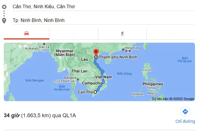 Xác Định Khoảng Cách Từ Cần Thơ Đi Bình Dương Bao Nhiêu Km Cho Người Di Chuyển Bằng Đường Bộ