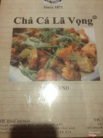 Địa Chỉ, Giờ Mở Cửa Và Thực Đơn Chả Cá Lã Vọng 1000 Nguyễn Văn Linh, Quận 7