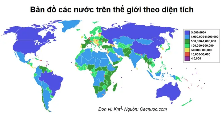 Tổng Hợp Danh Sách Diện Tích Các Nước Trên Thế Giới: Bảng Xếp Hạng Và Vị Trí Của Việt Nam