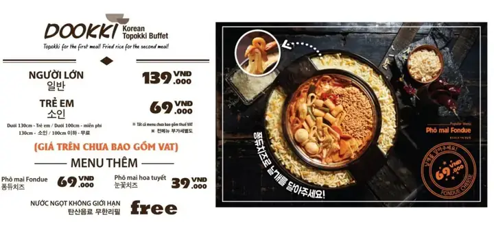Cập Nhật Giá Buffet Dookki Hà Nội Bao Nhiêu Tiền Theo Thực Đơn Mới Nhất