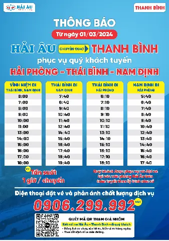 Cập Nhật Lịch Trình, Giá Vé Và Giờ Chạy Xe Hải Âu Cao Tốc Hà Nội - Thái Bình Cho Hành Khách Cập Nhật Lịch Trình, Giá Vé Và Giờ Chạy Xe Hải Âu Cao Tốc Hà Nội - Thái Bình Cho Hành Khách