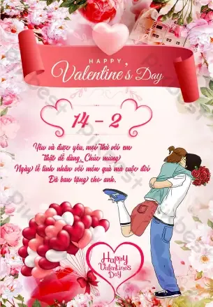 Tải Miễn Phí 1000+ Hình Ảnh 14/2 Đẹp Nhất: Hình Nền, Thiệp, Template Valentine 2026 Cho Mọi Thiết Bị