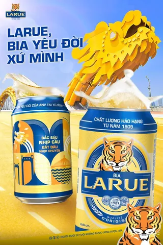 Khám Phá Hình Ảnh Biểu Tượng Và Diện Mạo Bia Larue Người Yêu Bia Qua Các Phiên Bản Logo Con Cọp Và Bao Bì Lon Smooth
