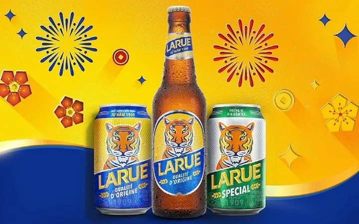 Khám Phá Hình Ảnh Biểu Tượng Và Diện Mạo Bia Larue Người Yêu Bia Qua Các Phiên Bản Logo Con Cọp Và Bao Bì Lon Smooth