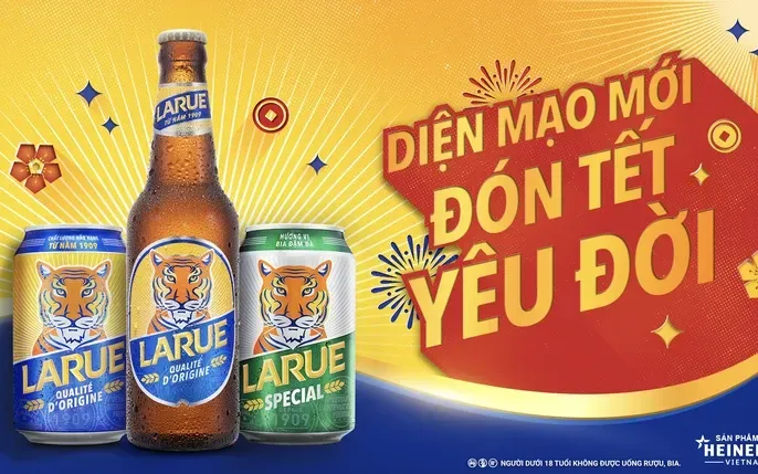 Khám Phá Hình Ảnh Biểu Tượng Và Diện Mạo Bia Larue Người Yêu Bia Qua Các Phiên Bản Logo Con Cọp Và Bao Bì Lon Smooth