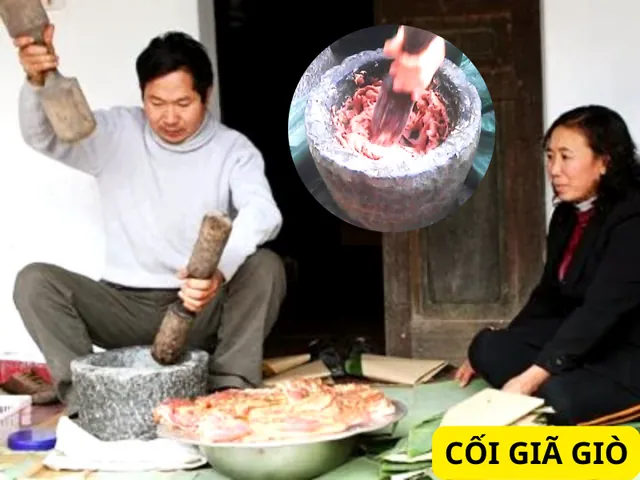 Chiêm Ngưỡng Hình Ảnh Giã Giò: Quy Trình Cối Chày Truyền Thống Tại Làng Ước Lễ Cho Du Khách Chiêm Ngưỡng Hình Ảnh Giã Giò: Quy Trình Cối Chày Truyền Thống Tại Làng Ước Lễ Cho Du Khách