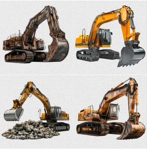 Tải Hình Ảnh Máy Múc Miễn Phí Cho Designer Và Bé (máy Xúc, Vector, Png)