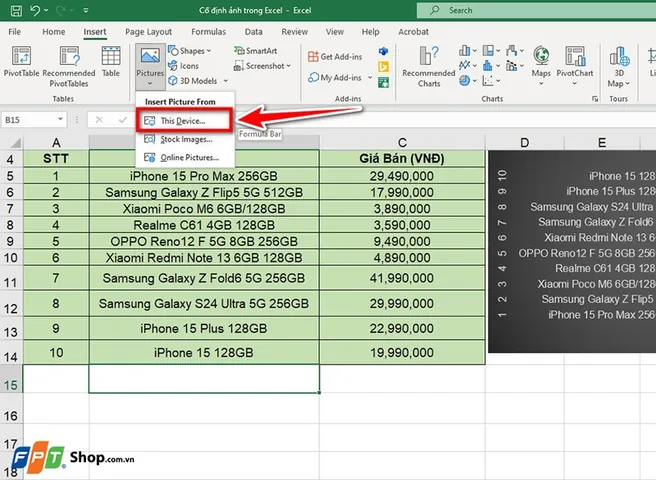 Hướng Dẫn Chèn Hình Ảnh Vào Ô Microsoft Excel Cho Người Dùng: Từ Ảnh Máy Tính Đến Ảnh Web