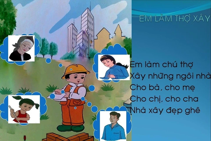 Hình Ảnh Minh Họa Bài Thơ “em Làm Thợ Xây” – Tài Nguyên Trực Quan Cho Giáo Viên & Phụ Huynh Dạy Trẻ 3‑4 Tuổi