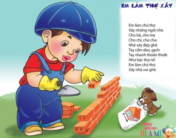 Hình Ảnh Minh Họa Bài Thơ “em Làm Thợ Xây” – Tài Nguyên Trực Quan Cho Giáo Viên & Phụ Huynh Dạy Trẻ 3‑4 Tuổi