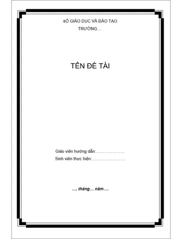 Tải Hình Ảnh Trang Bìa Đẹp Miễn Phí Cho Báo Cáo, Tiểu Luận Và Sách