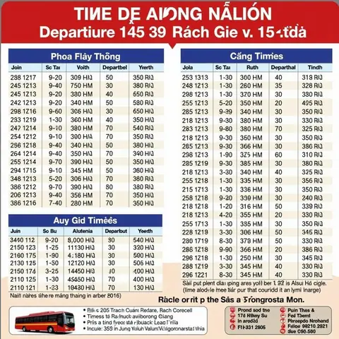 Cập Nhật Lịch Chạy Xe Phương Trang Rạch Giá Sài Gòn: Giờ Xe, Giá Vé & Địa Chỉ Bến Cập Nhật Lịch Chạy Xe Phương Trang Rạch Giá Sài Gòn: Giờ Xe, Giá Vé & Địa Chỉ Bến