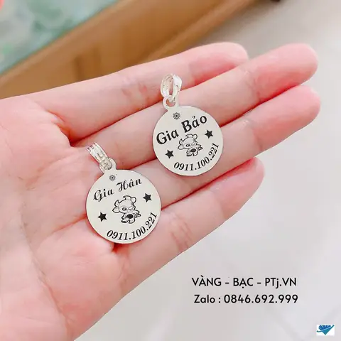 Gợi Ý Chọn Mặt Dây Chuyền Khắc Tên Cho Bé Chất Liệu Bạc Theo Yêu Cầu