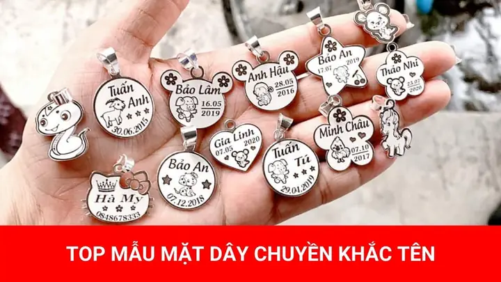 Gợi Ý Chọn Mặt Dây Chuyền Khắc Tên Cho Bé Chất Liệu Bạc Theo Yêu Cầu