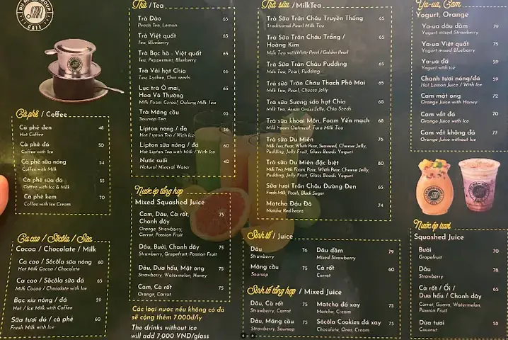 Khám Phá Menu Cafe Du Miên Gò Vấp: Thực Đơn Đồ Uống Và Món Ăn Từ Quán Cà Phê Sân Vườn