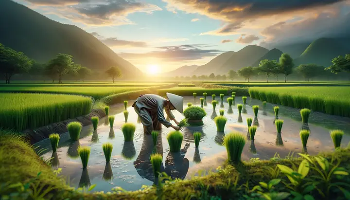 Giải Mã Giấc Mơ Thấy Mình Đi Cấy Lúa: Ý Nghĩa Điềm Báo Và Con Số Đánh Đề May Mắn