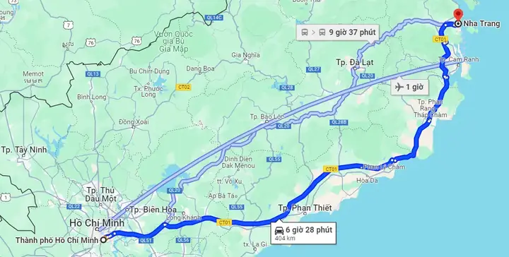 Xác Định Khoảng Cách Nha Trang Cách Sài Gòn Bao Nhiêu Km Theo Từng Phương Tiện Di Chuyển