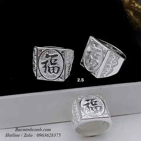 Nhẫn Bạc Nam Chữ Phúc: Đặc Điểm, Ý Nghĩa Và Hướng Dẫn Mua Lựa Chọn Thông Minh