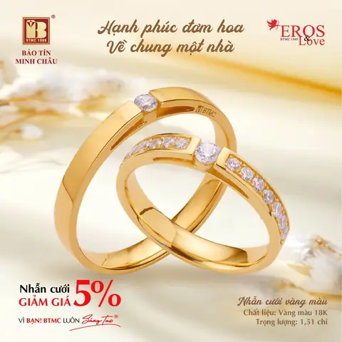 Khám Phá Nhẫn Cưới Vàng Bảo Tín Minh Châu Cho Cặp Đôi Sắp Cưới Khám Phá Nhẫn Cưới Vàng Bảo Tín Minh Châu Cho Cặp Đôi Sắp Cưới