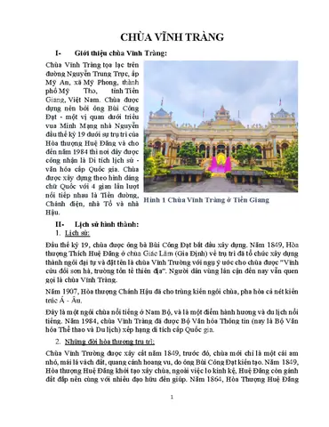 Thuyết Minh Chi Tiết Về Chùa Vĩnh Tràng: Lịch Sử, Kiến Trúc Và Những Điều Cần Biết