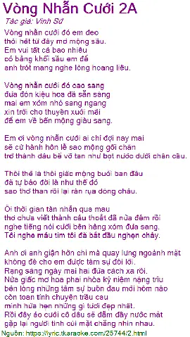 Khám Phá Bài Hát Vòng Nhẫn Cưới – Vinh Sử: Lời Ca "đó Cao Sang" Và Những Bản Thu Âm Nổi Bật