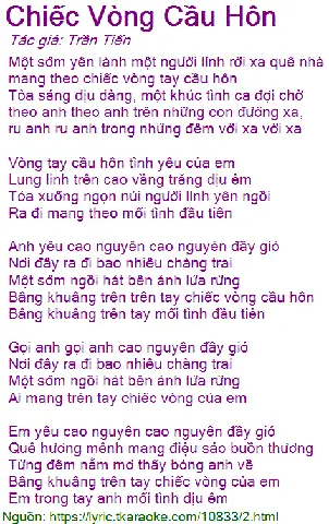 Lời Bài Hát Và Câu Chuyện Ra Đời Của Vòng Tay Cầu Hôn Trần Tiến