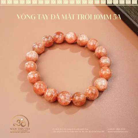 Tìm Hiểu Ý Nghĩa Phong Thủy Và Cách Chọn Vòng Tay Đá Mặt Trời (sunstone) Chuẩn Tự Nhiên