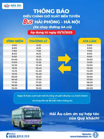 Cập Nhật Lịch Trình, Giá Vé Và Văn Phòng Xe Hải Âu Tuyến Hải Phòng - Hải Dương Mới Nhất