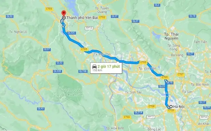 Khoảng Cách Hà Nội – Yên Bái: 155 Km, Thời Gian Di Chuyển Và Các Tuyến Đường