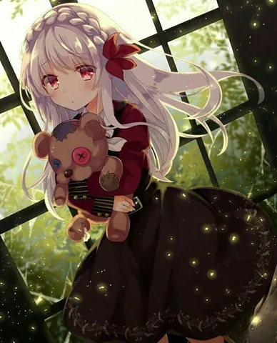 100+ Ảnh Anime Các Cô Gái Ôm Thú Bông Đáng Yêu Siêu Chill