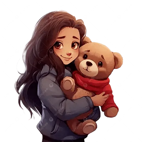 100+ Ảnh Anime Các Cô Gái Ôm Thú Bông Đáng Yêu Siêu Chill
