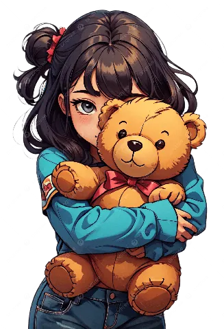 100+ Ảnh Anime Các Cô Gái Ôm Thú Bông Đáng Yêu Siêu Chill