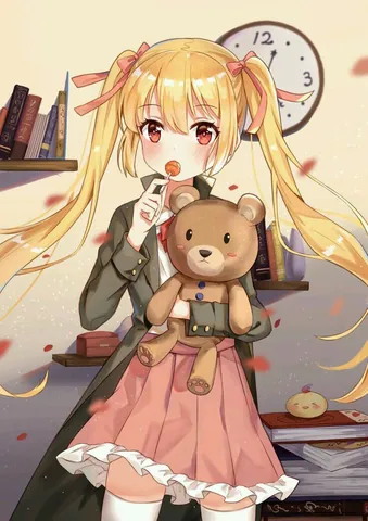100+ Ảnh Anime Các Cô Gái Ôm Thú Bông Đáng Yêu Siêu Chill