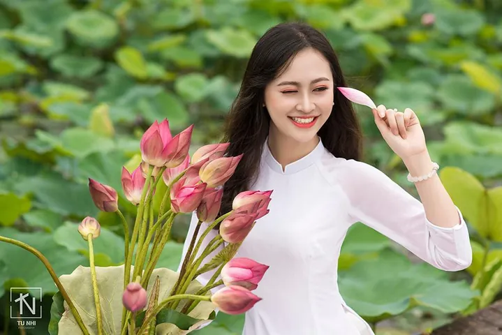100+ Ảnh Cô Gái Hái Sen Đẹp Nhất, Hình Nền Chụp Sen Tây Hồ Cực Chill