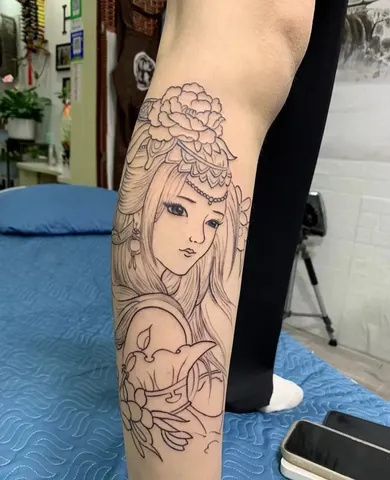 100+ Ảnh Con Gái Xăm Nghệ Thuật Hoạt Hình Cực Chất, 100+ Hình Ảnh Anime Girl Tattoo Đẹp Mê Ly