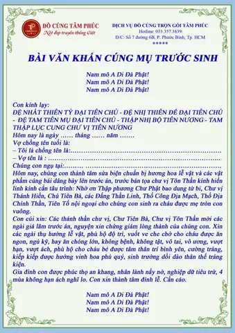 Hướng Dẫn Cúng Mụ Trước Sinh (đôm Lẻ) Chi Tiết: Mâm Cúng, Văn Khấn, Quy Trình Và Ý Nghĩa Hướng Dẫn Cúng Mụ Trước Sinh (đôm Lẻ) Chi Tiết: Mâm Cúng, Văn Khấn, Quy Trình Và Ý Nghĩa