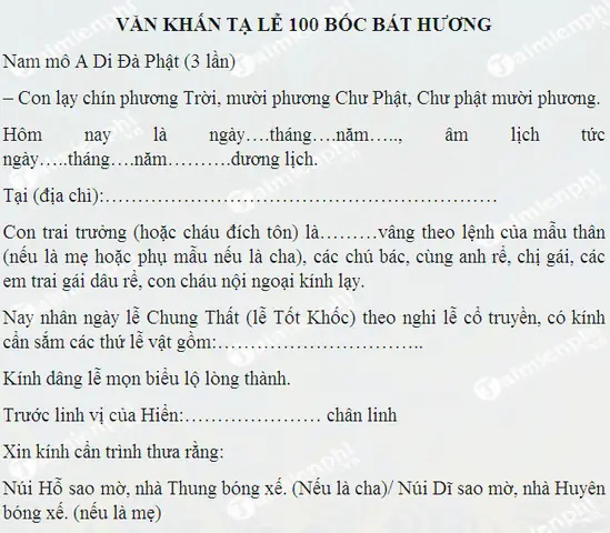 Tổng Hợp Văn Khấn Bốc Bát Hương Gia Tiên, Thần Tài, Thổ Công, Thổ Địa Chuẩn & Đầy Đủ Nhất: Gia Tiên, Thần Tài, Thổ Công Kèm Quy Trình Lễ Vật Chi Tiết