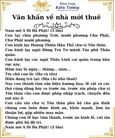 Mẫu Văn Khấn Cúng Chuyển Nhà Ngắn Gọn, Đơn Giản Chuẩn Phục Truyền Thống (kèm Mâm Cúng & Thứ Tự Lễ)