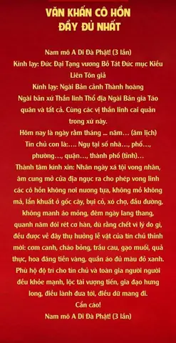 Văn Khấn Cúng Cô Hồn Tháng 7 (rằm Tháng 7) Đầy Đủ, Chuẩn Cổ Truyền: Lễ Vật, Cách Cúng Tại Nhà Chi Tiết