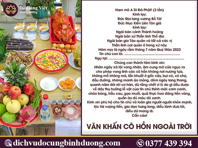 Văn Khấn Cúng Cô Hồn Tháng 7 (rằm Tháng 7) Đầy Đủ, Chuẩn Cổ Truyền: Lễ Vật, Cách Cúng Tại Nhà Chi Tiết